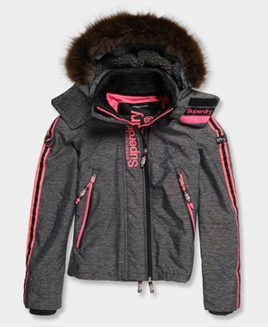 Superdry Limited Edition Hit Sport SD-Windcheater Női Kabát Sötét Szürke/Rózsaszín | GTYOF7034